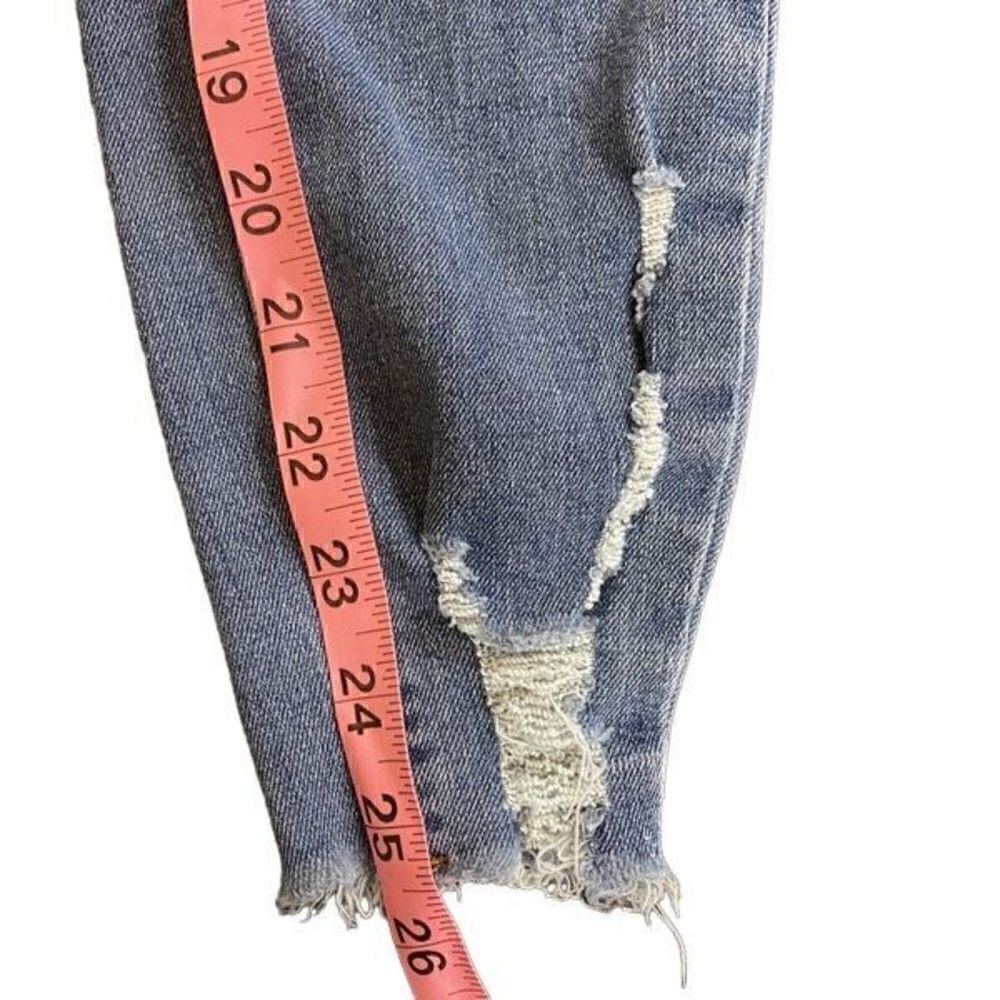 Indigo Rein Raw hem skinny jeans button fly w25 l27 - Picture 8 of 10